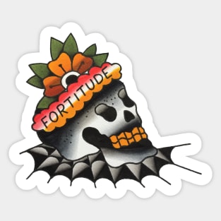 Fortitude Skull Tattoo Design Sticker